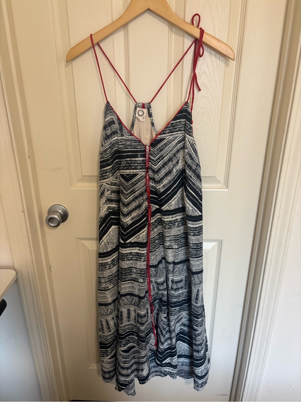 Akemi + Kin dressAnthropologie Geometric Cotton Sundress XS Boho Summer Dress - Picture 2 of 6